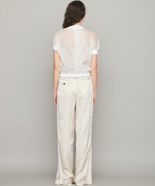 mintdesigns（ミントデザインズ）の「【mintdesigns(ミントデザインズ)】ガラスニットトップス 36201-KN1PO01（ニット/セーター・レディース・ホワイト/グレー・MEDIUM）」の3枚目の写真