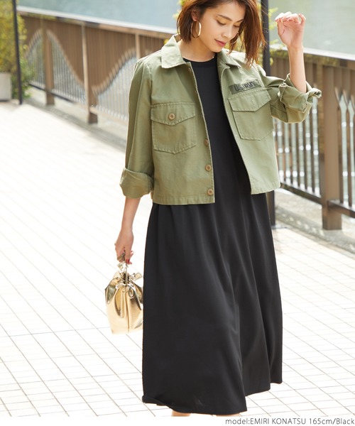 coca（coca）（コカ）の「シンプルAラインワンピース（ワンピース・レディース・ブラック・ONE SIZE）」の8枚目の写真