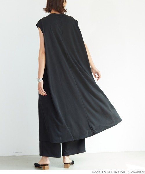 coca（coca）（コカ）の「シンプルAラインワンピース（ワンピース・レディース・ブラック・ONE SIZE）」の5枚目の写真