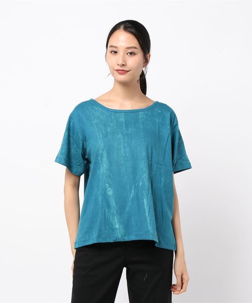 チャイハネ（チャイハネ）の「【チャイハネ】yul アシッドウォッシュTシャツ（Tシャツ/カットソー・レディース・ブラック/ブルー/ダークブルー/グレー/マスタード/オレンジ/ワイン・FREE）」の8枚目の写真