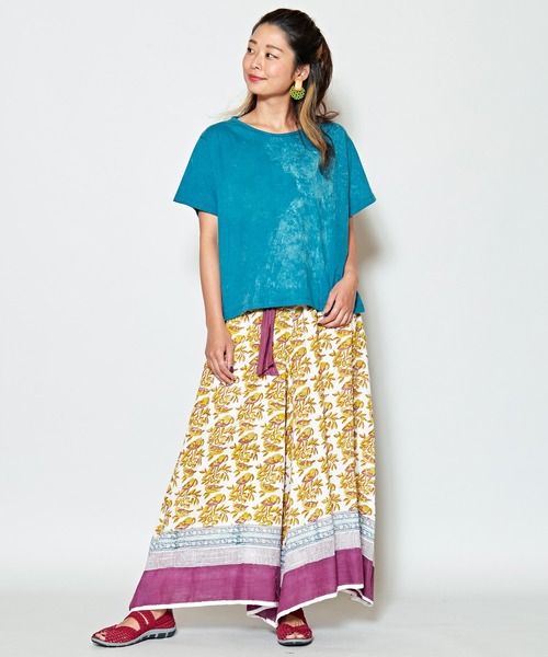 チャイハネ（チャイハネ）の「【チャイハネ】yul アシッドウォッシュTシャツ（Tシャツ/カットソー・レディース・ブラック/ブルー/ダークブルー/グレー/マスタード/オレンジ/ワイン・FREE）」の11枚目の写真