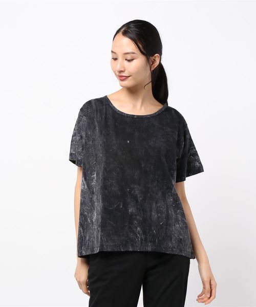 チャイハネ（チャイハネ）の「【チャイハネ】yul アシッドウォッシュTシャツ（Tシャツ/カットソー・レディース・ブラック/ブルー/ダークブルー/グレー/マスタード/オレンジ/ワイン・FREE）」の14枚目の写真