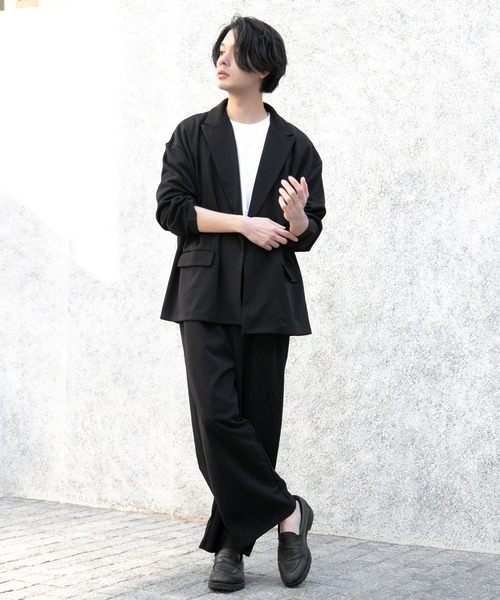 Bling Leads(ブリングリーズ)の「bling leads/薄梨地ワイドパンツ(その他パンツ・メンズ・チャコールグレー/ブラック/ベージュ/ブラウン/グレイッシュベージュ・MEDIUM/LARGE)」の6枚目の写真