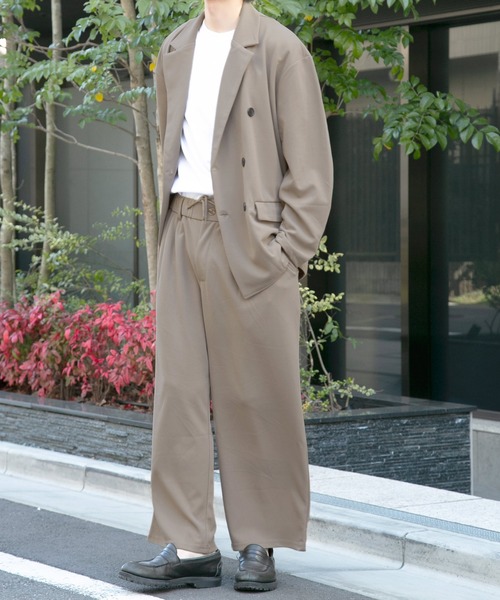 Bling Leads(ブリングリーズ)の「bling leads/薄梨地ワイドパンツ(その他パンツ・メンズ・チャコールグレー/ブラック/ベージュ/ブラウン/グレイッシュベージュ・MEDIUM/LARGE)」の20枚目の写真