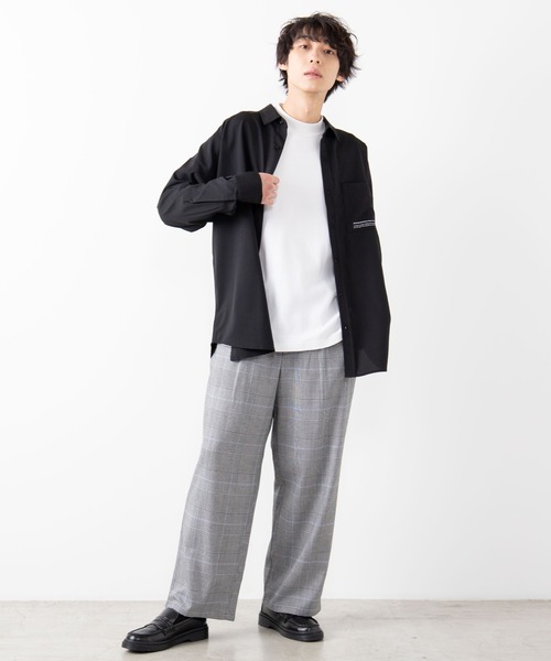 WEGO（ウィゴー）の「WEGO/ロゴプリントビッグシルエットシャツ（シャツ/ブラウス・メンズ・ホワイト/ブラック/グリーン系その他・MEDIUM/LARGE）」の21枚目の写真