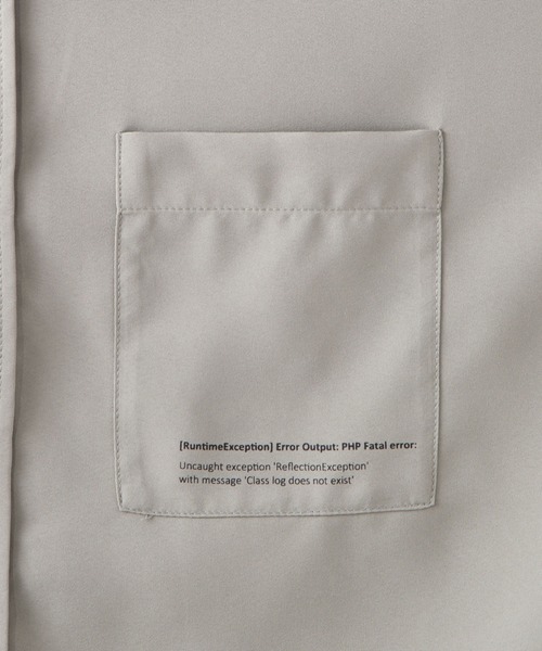 WEGO（ウィゴー）の「WEGO/ロゴプリントビッグシルエットシャツ（シャツ/ブラウス・メンズ・ホワイト/ブラック/グリーン系その他・MEDIUM/LARGE）」の9枚目の写真