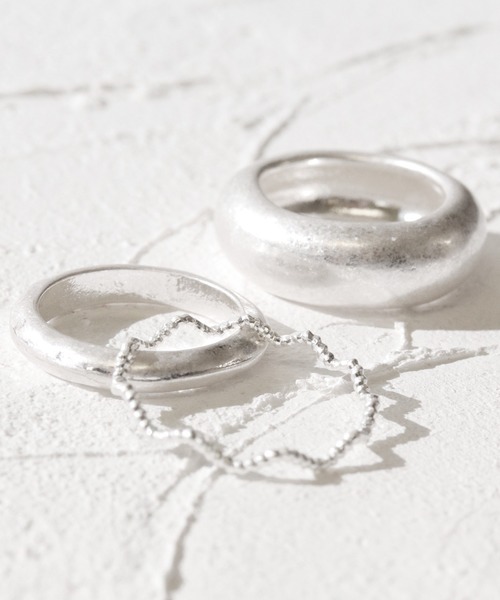 florist（フローリスト）の「4種展開つや消しボールド３セットリング（リング・レディース・シルバー系その他/ゴールド系その他/シルバー系その他2/シルバー系その他3/シルバー系その他4/ゴールド系その他2/ゴールド系その他3/ゴールド系その他4・FREE）」の4枚目の写真