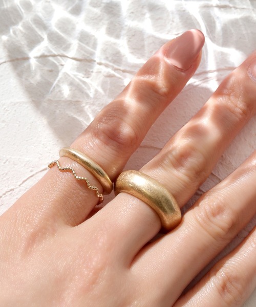 florist（フローリスト）の「4種展開つや消しボールド３セットリング（リング・レディース・シルバー系その他/ゴールド系その他/シルバー系その他2/シルバー系その他3/シルバー系その他4/ゴールド系その他2/ゴールド系その他3/ゴールド系その他4・FREE）」の8枚目の写真