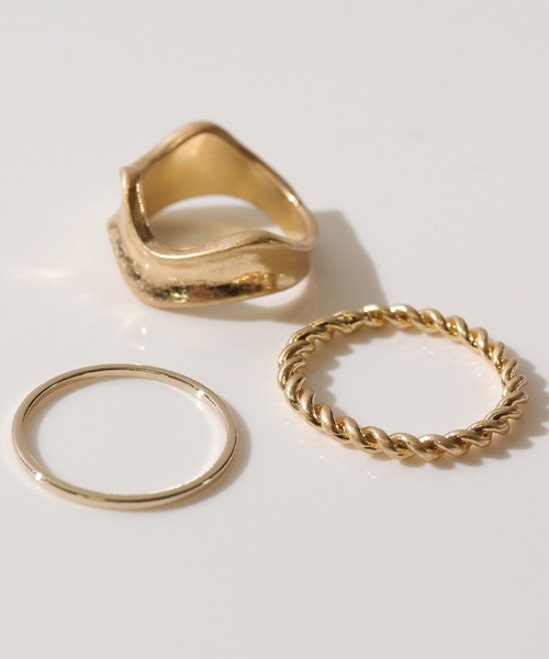 florist（フローリスト）の「4種展開つや消しボールド３セットリング（リング・レディース・シルバー系その他/ゴールド系その他/シルバー系その他2/シルバー系その他3/シルバー系その他4/ゴールド系その他2/ゴールド系その他3/ゴールド系その他4・FREE）」の12枚目の写真