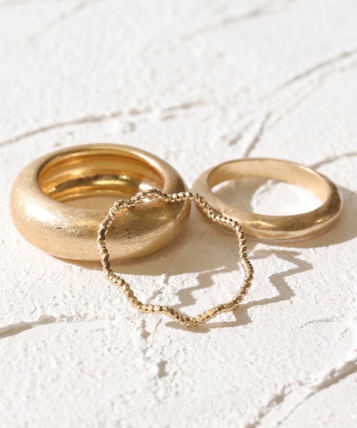 florist（フローリスト）の「4種展開つや消しボールド３セットリング（リング・レディース・シルバー系その他/ゴールド系その他/シルバー系その他2/シルバー系その他3/シルバー系その他4/ゴールド系その他2/ゴールド系その他3/ゴールド系その他4・FREE）」の11枚目の写真