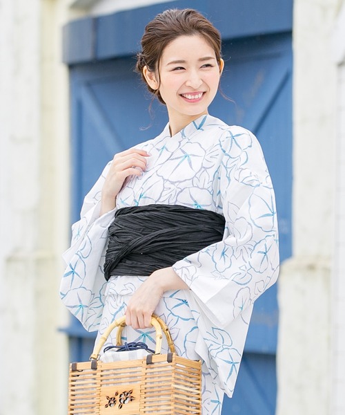bonheur saisons(ボヌールセゾン)の「選べるレディース浴衣2点セット (浴衣+帯)(浴衣・レディース・ホワイト系その他/ブルー系その他/ピンク系その他/ホワイト系その他2/ブルー系その他2/ブルー系その他3/ブルー系その他4/ピンク系その他2/ホワイト×ピンク/ホワイト系その他3/ホワイト×ブルー/マルチ/ブルー系/アイボリー系/スカイブルー系/ライトブルー/キナリ/ライトグリーン系/ネイビー系1/アイボリー系1/スカイブルー系1/ネイビー系/ネイビー系2/ホワイト系/パープル系/ホワイト系1/ネイビー系3・FREE)」の7枚目の写真