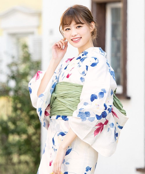 bonheur saisons(ボヌールセゾン)の「選べるレディース浴衣2点セット (浴衣+帯)(浴衣・レディース・ホワイト系その他/ブルー系その他/ピンク系その他/ホワイト系その他2/ブルー系その他2/ブルー系その他3/ブルー系その他4/ピンク系その他2/ホワイト×ピンク/ホワイト系その他3/ホワイト×ブルー/マルチ/ブルー系/アイボリー系/スカイブルー系/ライトブルー/キナリ/ライトグリーン系/ネイビー系1/アイボリー系1/スカイブルー系1/ネイビー系/ネイビー系2/ホワイト系/パープル系/ホワイト系1/ネイビー系3・FREE)」の8枚目の写真