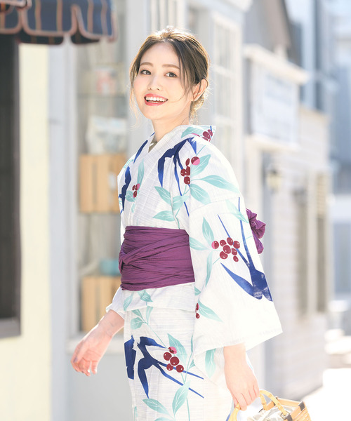 bonheur saisons(ボヌールセゾン)の「選べるレディース浴衣2点セット (浴衣+帯)(浴衣・レディース・ホワイト系その他/ブルー系その他/ピンク系その他/ホワイト系その他2/ブルー系その他2/ブルー系その他3/ブルー系その他4/ピンク系その他2/ホワイト×ピンク/ホワイト系その他3/ホワイト×ブルー/マルチ/ブルー系/アイボリー系/スカイブルー系/ライトブルー/キナリ/ライトグリーン系/ネイビー系1/アイボリー系1/スカイブルー系1/ネイビー系/ネイビー系2/ホワイト系/パープル系/ホワイト系1/ネイビー系3・FREE)」の5枚目の写真