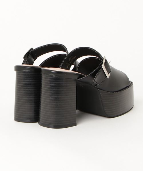 WEGO（ウィゴー）の「WEGO/ベルトヒールサンダル（サンダル・レディース・その他1/ブラック・LARGE/MEDIUM）」の4枚目の写真