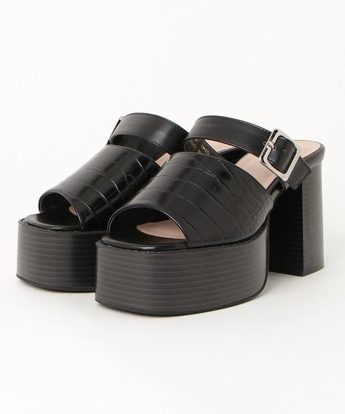 WEGO（ウィゴー）の「WEGO/ベルトヒールサンダル（サンダル・レディース・その他1/ブラック・LARGE/MEDIUM）」の9枚目の写真