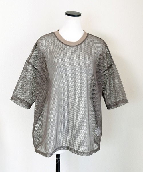 Marient（マリエント）の「メッシュレイヤードTEE/Tシャツ（Tシャツ/カットソー・レディース・ホワイト/カーキ/ブラック・FREE）」の16枚目の写真