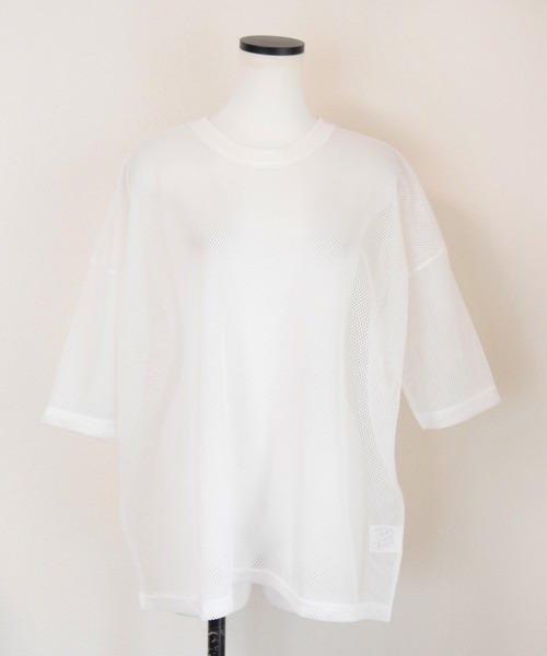 Marient（マリエント）の「メッシュレイヤードTEE/Tシャツ（Tシャツ/カットソー・レディース・ホワイト/カーキ/ブラック・FREE）」の7枚目の写真
