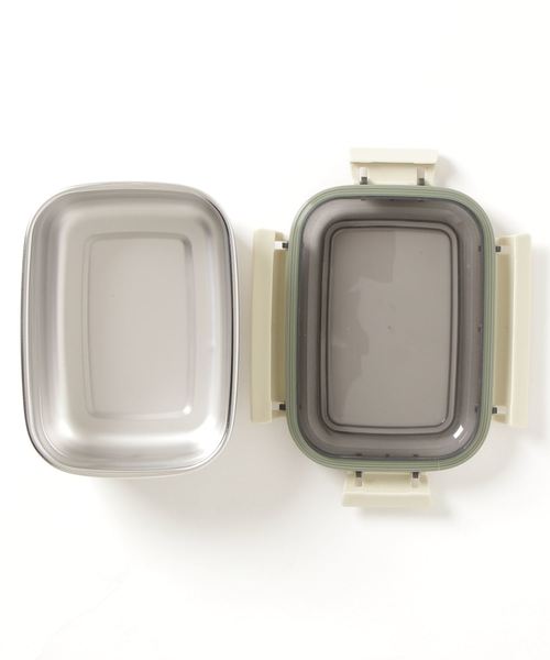 DULTON（ダルトン）の「SS FOOD CONTAINER RECTANGLE M /フード コンテナ レクタングル M（お弁当箱・メンズ・ベージュ/グリーン/スモーク・FREE）」の5枚目の写真