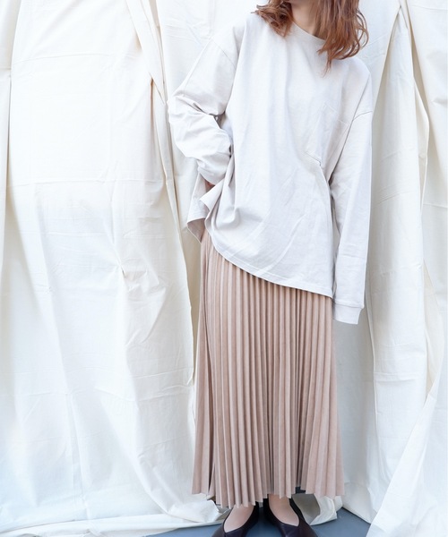 sakishimatokyo（サキシマトーキョー）の「【ZOZO限定】サキシマamp 「スエードプリーツスカート」（スカート・レディース・ホワイト/ベージュ・FREE）」の7枚目の写真