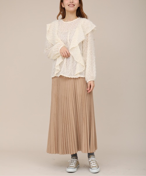 sakishimatokyo（サキシマトーキョー）の「【ZOZO限定】サキシマamp 「スエードプリーツスカート」（スカート・レディース・ホワイト/ベージュ・FREE）」の18枚目の写真