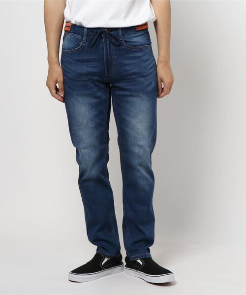Blue Standard (ブルースタンダード)の「【BLUE STANDARD】WARMデニム 脇リブ仕様 あったかデニムパンツ(デニムパンツ・メンズ・ブルー系その他/ブラック/ブルー・MEDIUM/LARGE/X-LARGE)」の2枚目の写真