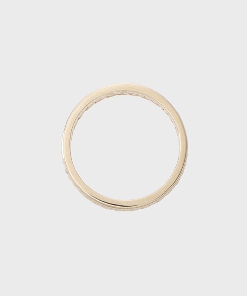 COCOSHNIK(ココシュニック)の「K10甲丸×丸玉×縄目 レイヤードリング(リング・レディース・ホワイト系その他7・12号/14号)」の10枚目の写真