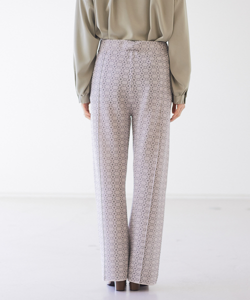 qualite(カリテ)の「【WEB限定】ジャカードニットパンツ(その他パンツ・レディース・グレー/グリーン系その他・フリー)」の5枚目の写真