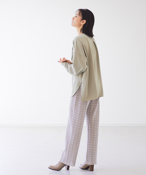 qualite(カリテ)の「【WEB限定】ジャカードニットパンツ(その他パンツ・レディース・グレー/グリーン系その他・フリー)」の10枚目の写真