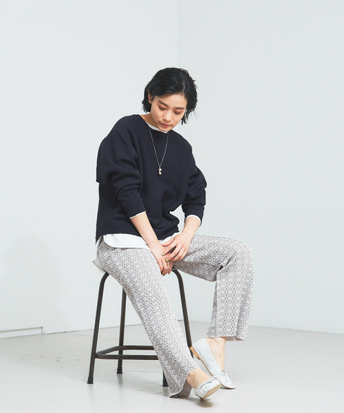 qualite(カリテ)の「【WEB限定】ジャカードニットパンツ(その他パンツ・レディース・グレー/グリーン系その他・フリー)」の11枚目の写真