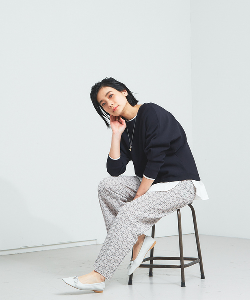 qualite(カリテ)の「【WEB限定】ジャカードニットパンツ(その他パンツ・レディース・グレー/グリーン系その他・フリー)」の12枚目の写真