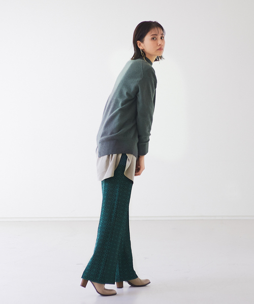 qualite(カリテ)の「【WEB限定】ジャカードニットパンツ(その他パンツ・レディース・グレー/グリーン系その他・フリー)」の15枚目の写真