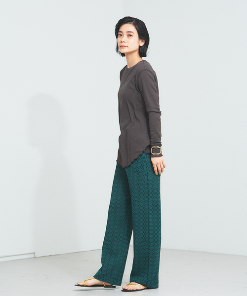qualite(カリテ)の「【WEB限定】ジャカードニットパンツ(その他パンツ・レディース・グレー/グリーン系その他・フリー)」の16枚目の写真