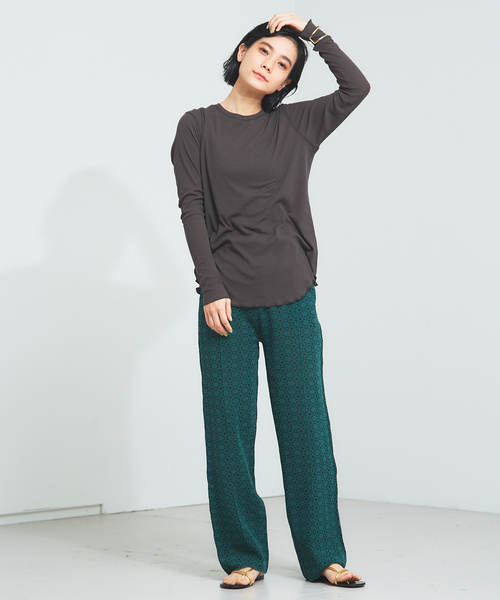 qualite(カリテ)の「【WEB限定】ジャカードニットパンツ(その他パンツ・レディース・グレー/グリーン系その他・フリー)」の17枚目の写真
