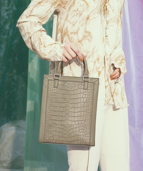 Emoda エモダ クロコ型押し縦型2wayトート トートバッグ Emoda エモダ のファッション通販 Zozotown