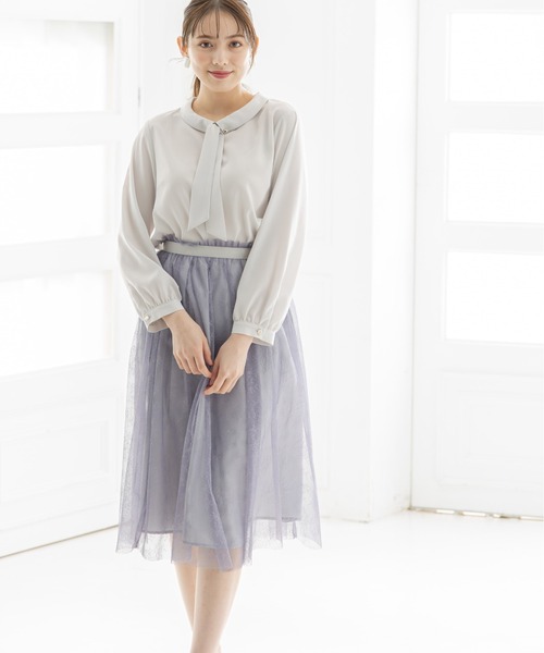 12Twelve Agenda(トゥエルブ アジェンダ)の「2WAYボウデザインブラウス(シャツ/ブラウス・レディース・ライトグレー/ピンクベージュ/ブラウン/ブラック・M)」の12枚目の写真