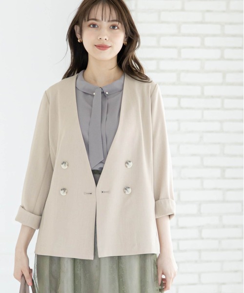 12Twelve Agenda(トゥエルブ アジェンダ)の「2WAYボウデザインブラウス(シャツ/ブラウス・レディース・ライトグレー/ピンクベージュ/ブラウン/ブラック・M)」の9枚目の写真