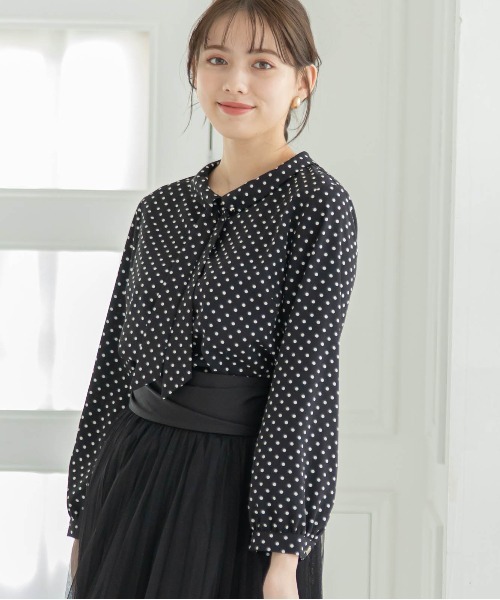 12Twelve Agenda(トゥエルブ アジェンダ)の「2WAYボウデザインブラウス(シャツ/ブラウス・レディース・ライトグレー/ピンクベージュ/ブラウン/ブラック・M)」の16枚目の写真
