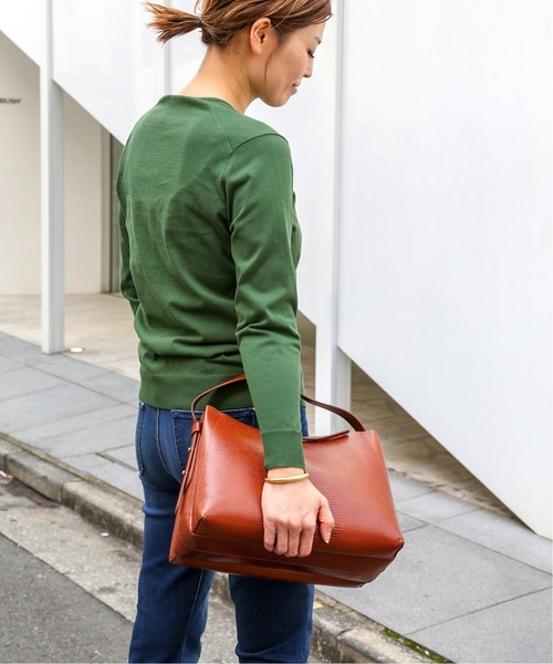 Deuxieme Classe（ドゥーズィエムクラス）の「*FF grace クルーネックカーディガン（カーディガン/ボレロ・レディース・ブラック/オレンジ/ブラウン/ベージュ/グリーン/ネイビー・38/36）」の19枚目の写真