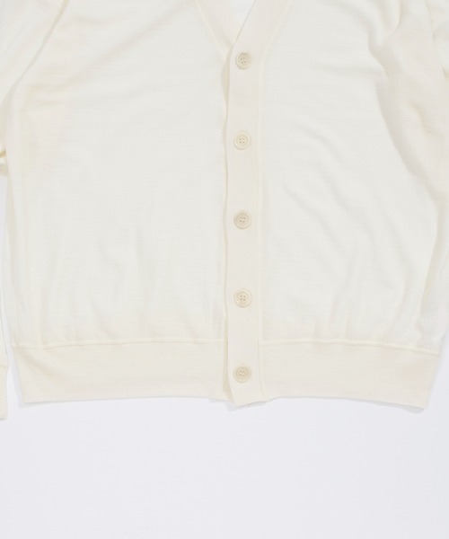 UNFIL（アンフィル）の「unfil アンフィル / superfine merino crepe-jersey cardigan スーパーファインメリノ クレープジャージー カーディガン / WOFL-UW110（カーディガン/ボレロ・レディース・チャコールグレー/ダークオレンジ/オフホワイト/ライトグリーン・1）」の7枚目の写真