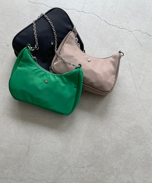 CANAL JEAN（キャナルジーン）の「PETA+JAIN(ペタアンドジェイン) ナイロンショルダーバッグ（ショルダーバッグ・レディース・ブラック/グリーン/ベージュ・ONE SIZE）」の3枚目の写真