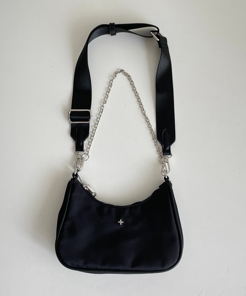 CANAL JEAN（キャナルジーン）の「PETA+JAIN(ペタアンドジェイン) ナイロンショルダーバッグ（ショルダーバッグ・レディース・ブラック/グリーン/ベージュ・ONE SIZE）」の8枚目の写真