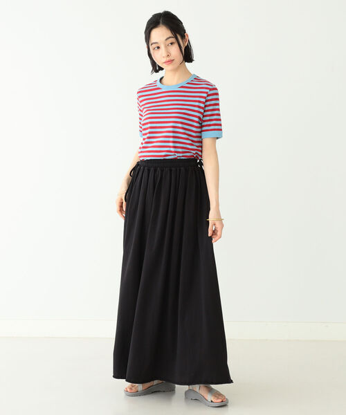 BEAMS BOY（ビームスボーイ）の「BEAMS BOY / ボーダー バインダー ショートスリーブ Tシャツ（Tシャツ/カットソー・レディース・ブラック/パープル/サックスブルー/ミント・ONE SIZE）」の9枚目の写真