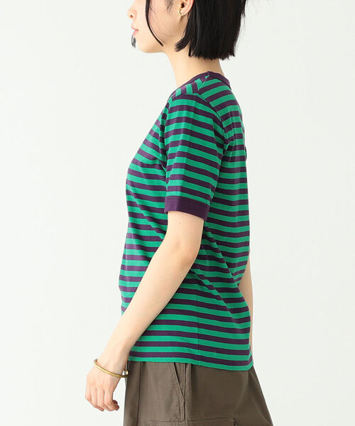 BEAMS BOY（ビームスボーイ）の「BEAMS BOY / ボーダー バインダー ショートスリーブ Tシャツ（Tシャツ/カットソー・レディース・ブラック/パープル/サックスブルー/ミント・ONE SIZE）」の15枚目の写真