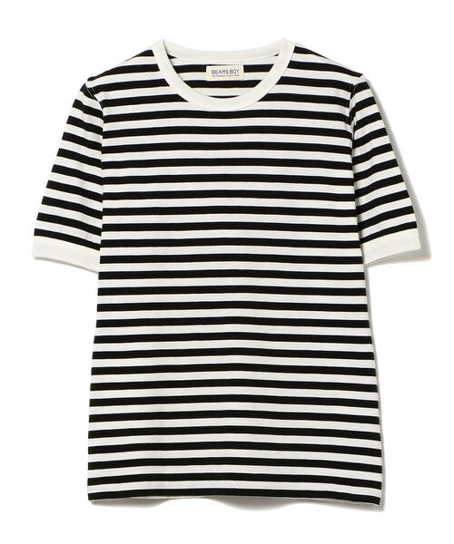 BEAMS BOY（ビームスボーイ）の「BEAMS BOY / ボーダー バインダー ショートスリーブ Tシャツ（Tシャツ/カットソー・レディース・ブラック/パープル/サックスブルー/ミント・ONE SIZE）」の19枚目の写真