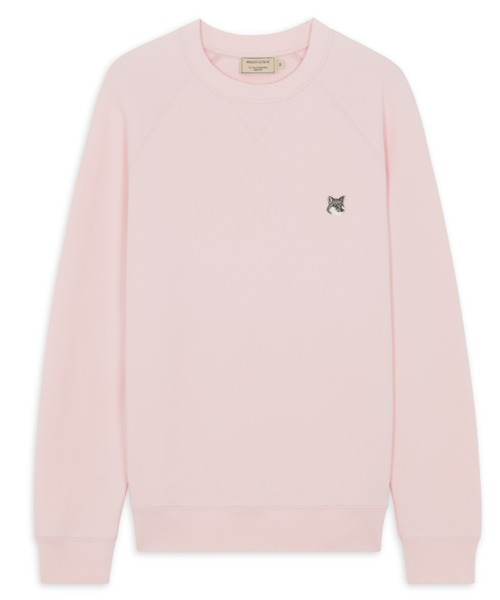 MAISON KITSUNÉ ピンク スウェット M FOX HEAD PATCH REGULAR SWEATSHIRT（スウェット）｜Maison