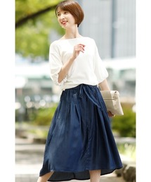 デニム風 フィッシュテール スカート