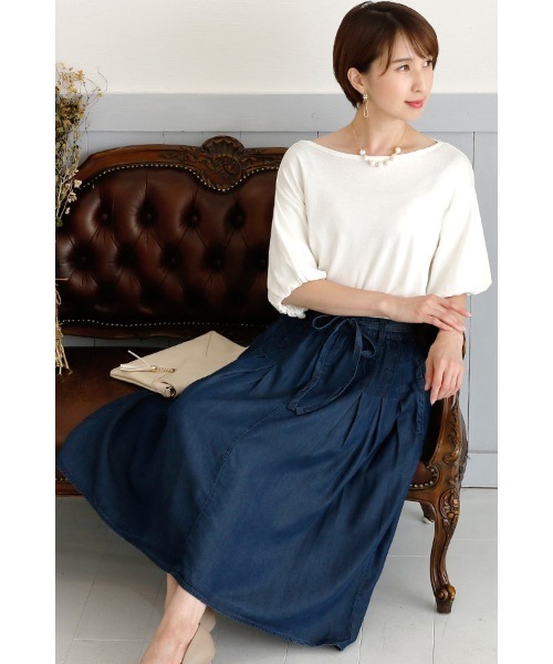 ElegChic(エレグシック)の「デニム風 フィッシュテール スカート (デニムスカート・レディース・ネイビー・4L/L/M/XXL/XL)」の7枚目の写真