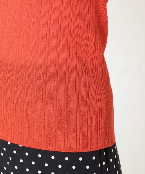 B:MING by BEAMS（ビーミングバイビームス）の「B:MING by BEAMS / シアー リブニット プルオーバー（Tシャツ/カットソー・レディース・ネイビー/オレンジ/ナチュラル・ONE SIZE）」の9枚目の写真