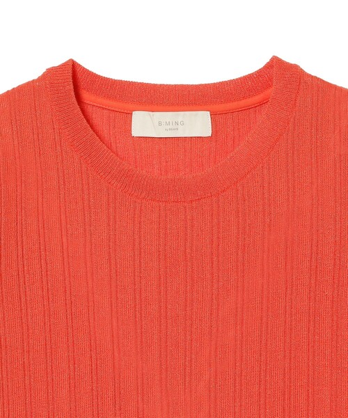 B:MING by BEAMS（ビーミングバイビームス）の「B:MING by BEAMS / シアー リブニット プルオーバー（Tシャツ/カットソー・レディース・ネイビー/オレンジ/ナチュラル・ONE SIZE）」の11枚目の写真