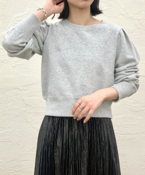 CIAOPANIC（チャオパニック）の「タックショートスウェット/ショート丈（スウェット・レディース・オフホワイト/杢グレー/ピンク・FREE）」の21枚目の写真